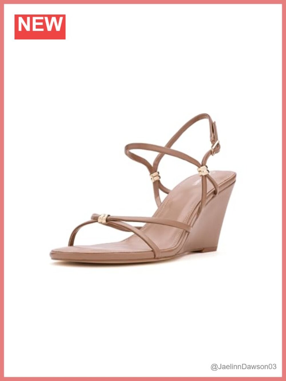 Faux Leather Slingback Wedge Sandals Open Toe Buckle Dress Shoes